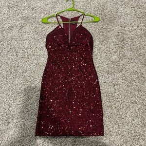 Windsor red sparkle homecoming dress